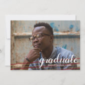 Moderne maroon- en goudstrips voor Afstuderen Kaar Kaart (Voorkant)