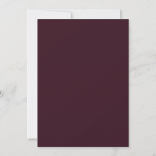Moderne Maroon Gouden Glitter Oefendiner Kaart (Achterkant)