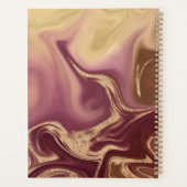 Moderne maroon Mauve & Gold Abstract Planner (Achterkant)