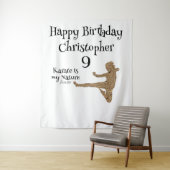 Moderne Martial Arts Karate Kids Verjaardag Achter Wandkleed (In situ)