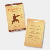 Moderne Martial Arts Karate Verjaardagsfeest VIP P Badge (Voor- en achterkant)