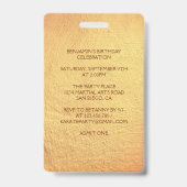 Moderne Martial Arts Karate Verjaardagsfeest VIP P Badge (Achterkant)