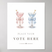 Moderne Martini Geslachtsonthulling Plaats Uw Stem Poster (Voorkant)