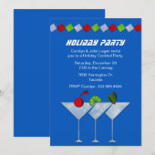 Moderne Martinis Holiday Cocktail Party Uitnodigin Kaart (Voorkant / Achterkant)