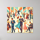 Moderne Martini's uit het midden van de eeuw bij d Canvas Afdruk (Voorkant)