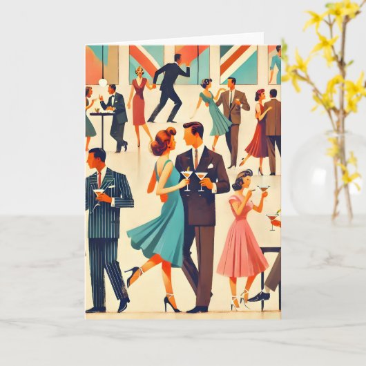 Moderne Martini's uit het midden van de eeuw bij d Kaart (Gele Bloem)