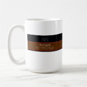 moderne masculinaire benaming bruin/zwart koffiemok (Links)