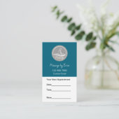 Moderne massage afspraak Visitekaartjes (Staand voorkant)