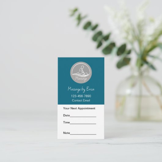 Moderne massage afspraak Visitekaartjes (Staand voorkant)