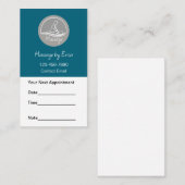 Moderne massage afspraak Visitekaartjes (Voorkant / Achterkant)