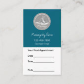 Moderne massage afspraak Visitekaartjes (Voorkant)