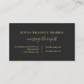 Moderne massage therapeutisch script chic gold foi visitekaartje (Achterkant)