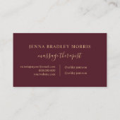 Moderne massage therapeutisch script chic gold foi visitekaartje (Achterkant)