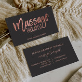Moderne massage therapeutisch script roos gouden f visitekaartje