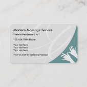 Moderne Massage Visitekaartje (Achterkant)
