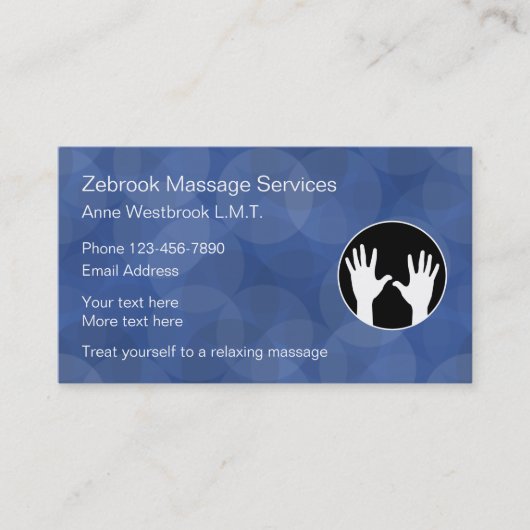 Moderne Massage Visitekaartjes (Voorkant)