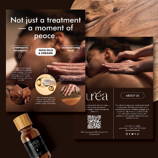 Moderne Massagespa Promotie Flyer