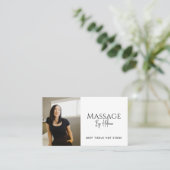 Moderne Massagetherapeut Foto QR-code Visitekaartje (Staand voorkant)