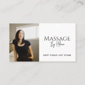 Moderne Massagetherapeut Foto QR-code Visitekaartje (Voorkant)