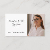 Moderne Massagetherapeut Foto QR-code Visitekaartje (Voorkant)