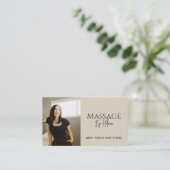 Moderne Massagetherapeut Foto QR-code Visitekaartje (Staand voorkant)