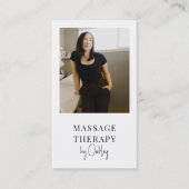 Moderne Massagetherapeut Foto QR-code Visitekaartje (Voorkant)