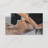 Moderne Massagetherapeut Foto QR Code Visitekaartje (Voorkant)