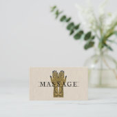 Moderne massagetherapeut Henna handen Visitekaartje (Staand voorkant)