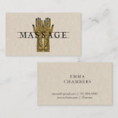 Moderne massagetherapeut Henna handen Visitekaartje (Voorkant / Achterkant)