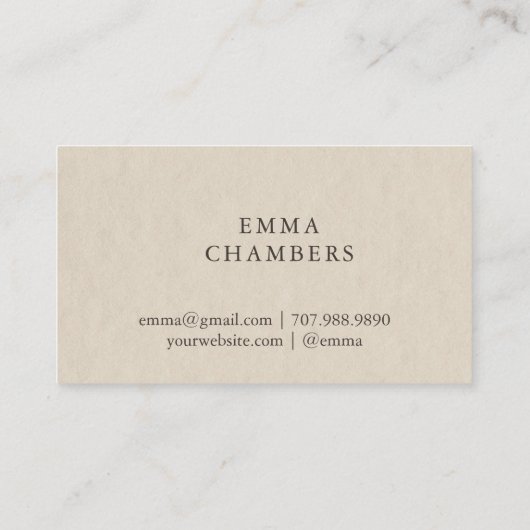 Moderne massagetherapeut Henna Hands Visitekaartje (Achterkant)