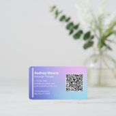 Moderne Massagetherapeut Holistische Wellness Visitekaartje (Staand voorkant)