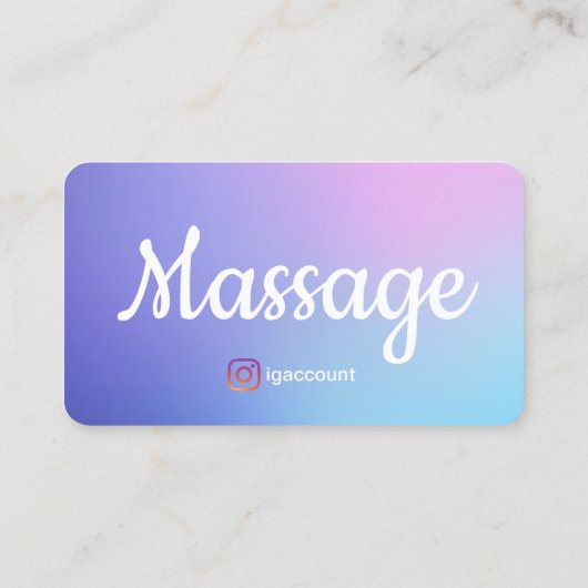 Moderne Massagetherapeut Holistische Wellness Visitekaartje (Achterkant)