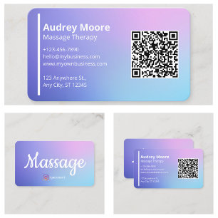 Moderne Massagetherapeut Holistische Welzijn Visitekaartje