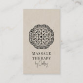 Moderne Massagetherapeut Lichtgrijs Visitekaartje (Voorkant)