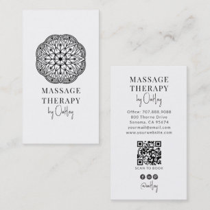 Moderne Massagetherapeut Mandala Visitekaartje