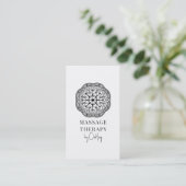 Moderne Massagetherapeut Mandala Visitekaartje (Staand voorkant)