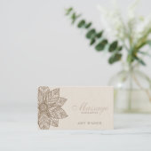 Moderne Massagetherapeut Script Lotusbloem Visitekaartje (Staand voorkant)