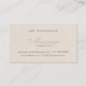 Moderne Massagetherapeut Script Lotusbloem Visitekaartje (Achterkant)