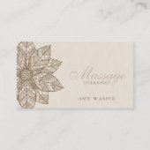 Moderne Massagetherapeut Script Lotusbloem Visitekaartje (Voorkant)
