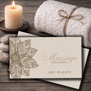 Moderne Massagetherapeut Script Lotusbloem Visitekaartje