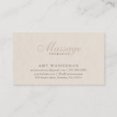 Moderne Massagetherapeut Script Lotusbloem Visitekaartje (Achterkant)