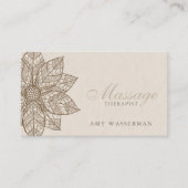 Moderne Massagetherapeut Script Lotusbloem Visitekaartje (Voorkant)