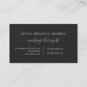 Moderne massagetherapeut script zilveren folie visitekaartje (Achterkant)