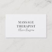 Moderne massagetherapeut visitekaartje (Voorkant)