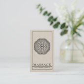 Moderne massagetherapeut visitekaartje (Staand voorkant)