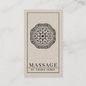 Moderne massagetherapeut visitekaartje (Voorkant)