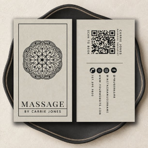 Moderne massagetherapeut visitekaartje