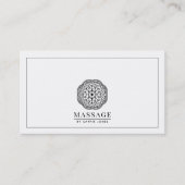 Moderne massagetherapeut visitekaartje (Voorkant)
