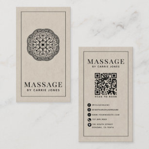 Moderne massagetherapeut visitekaartje