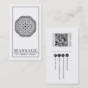 Moderne massagetherapeut visitekaartje